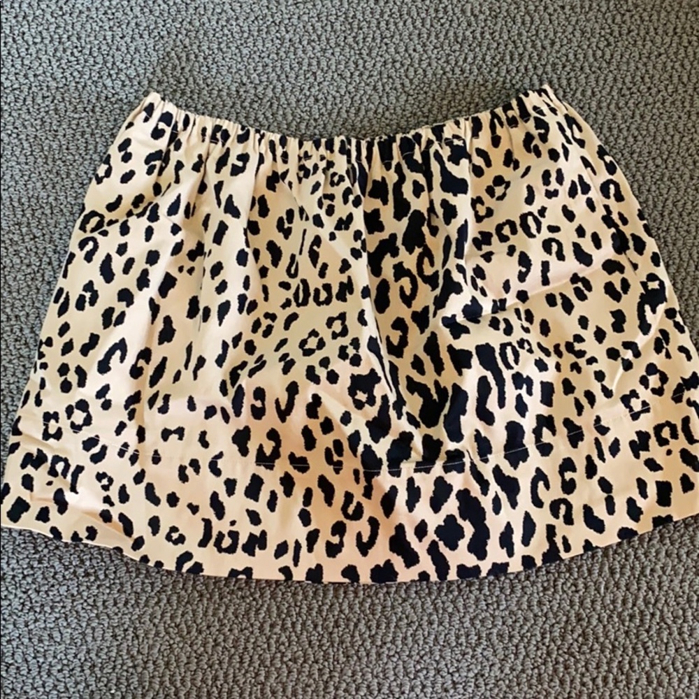 Tibi leopard mini skirt